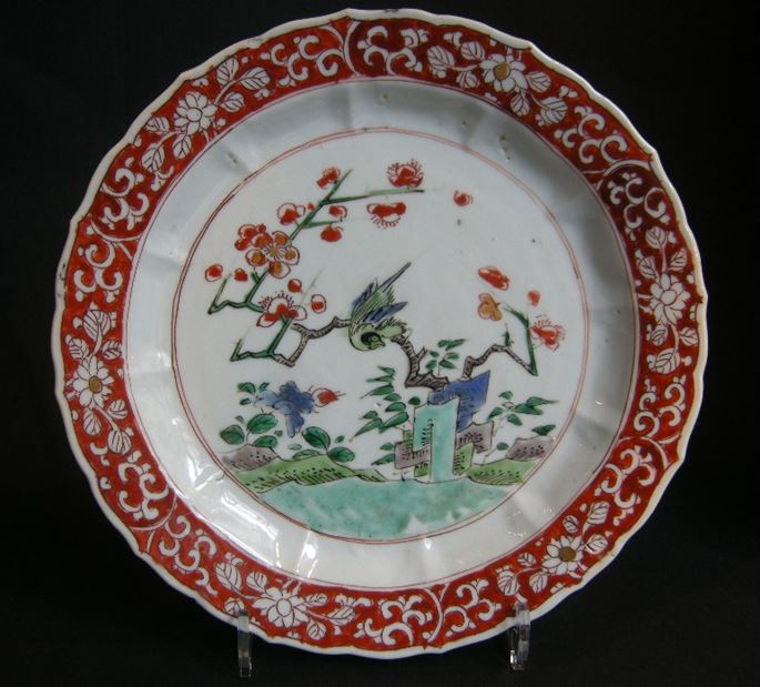 Plate  porcelain decorated in Famille verte enamels and iron red | MasterArt